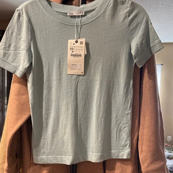 Zara Soft Blue Tee - Picture 4 of 5